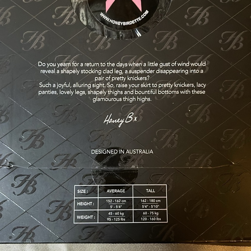 Honey Birdette Giddy Up Stockings RARE - Picture 3 of 4